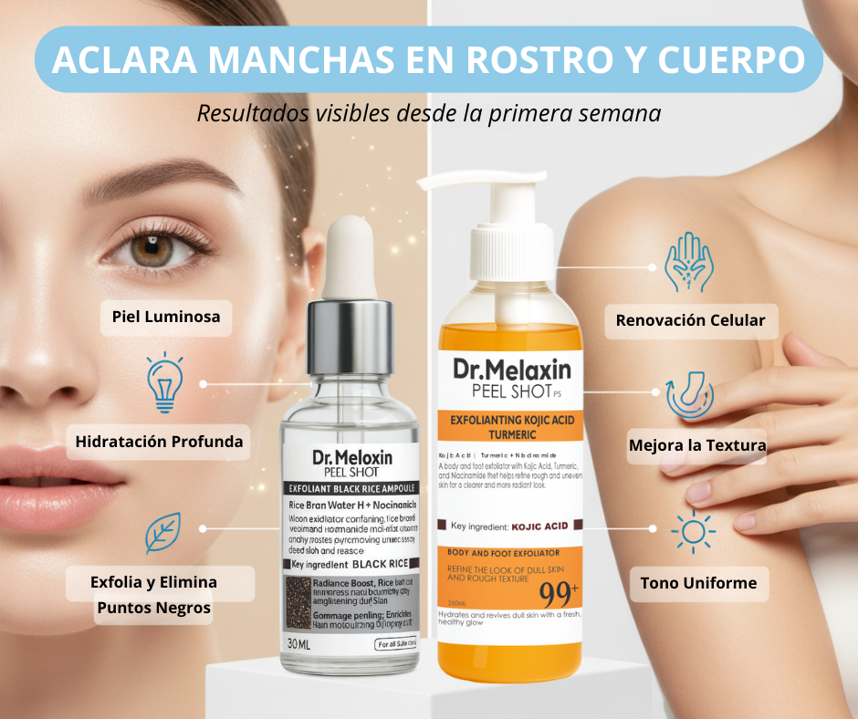 Aclarante Dr. Melaxin – Exfoliante Corporal + 1 Exfoliante Facial GRATIS