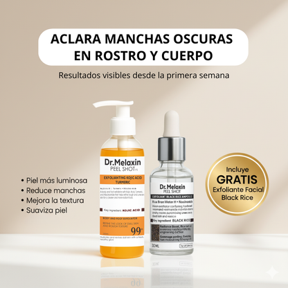 Aclarante Dr. Melaxin – Exfoliante Corporal + 1 Exfoliante Facial GRATIS